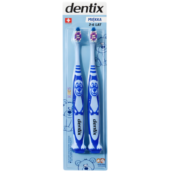 dentix - Kinderzahnbürste blau 2er-Pack
